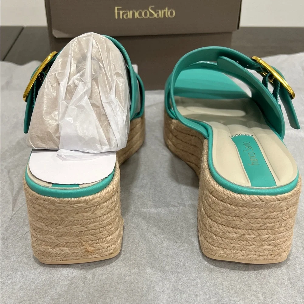 Franco Sarto Women's Taziana Espadrille Platform Sandals Blue